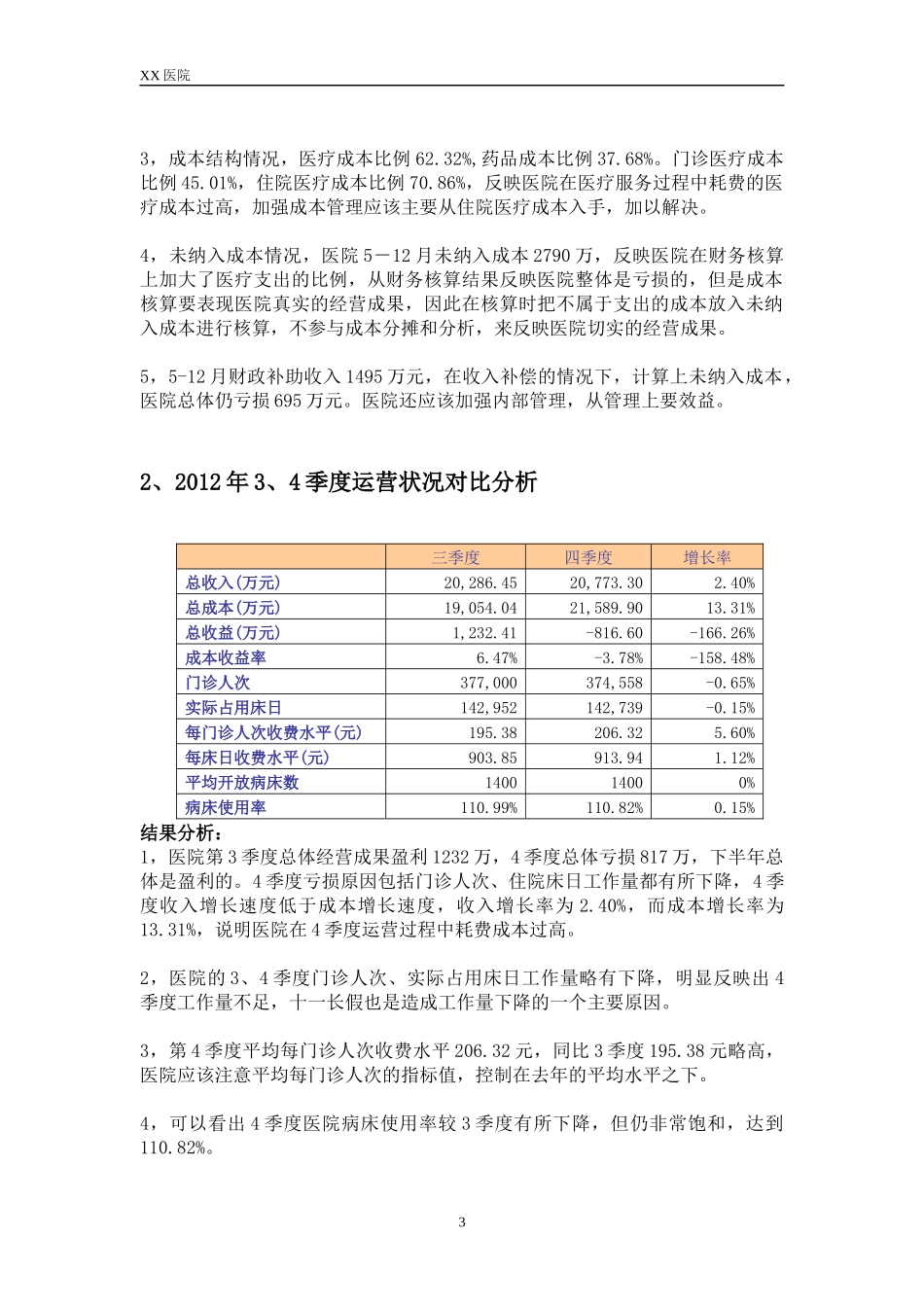 XX医院成本分析汇报模板_第3页