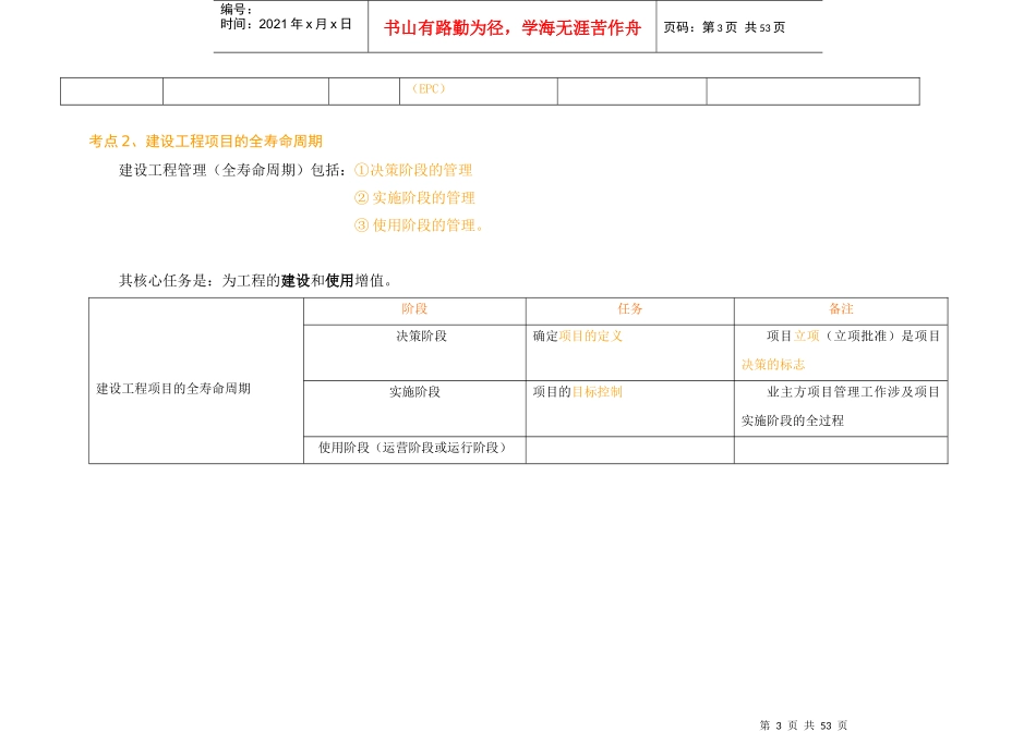 XXXX一建《建设工程项目管理》_第3页