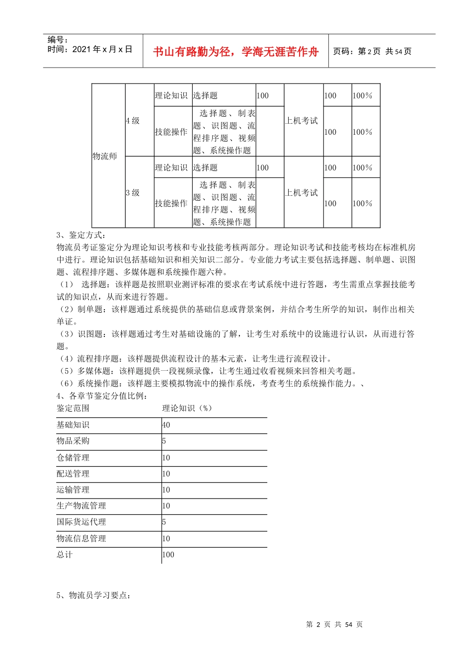 XXXX物流员考证教案_第2页