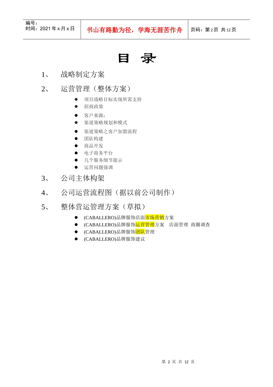 XXXX战略规划及运营流程_第2页