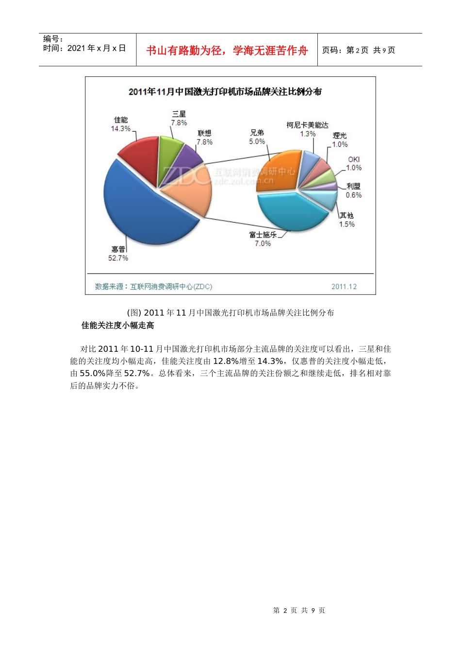 XXXX年11月中国激光打印机市场分析报告(简版)_第2页