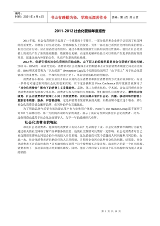 XXXX-XXXX社会化营销年度报告