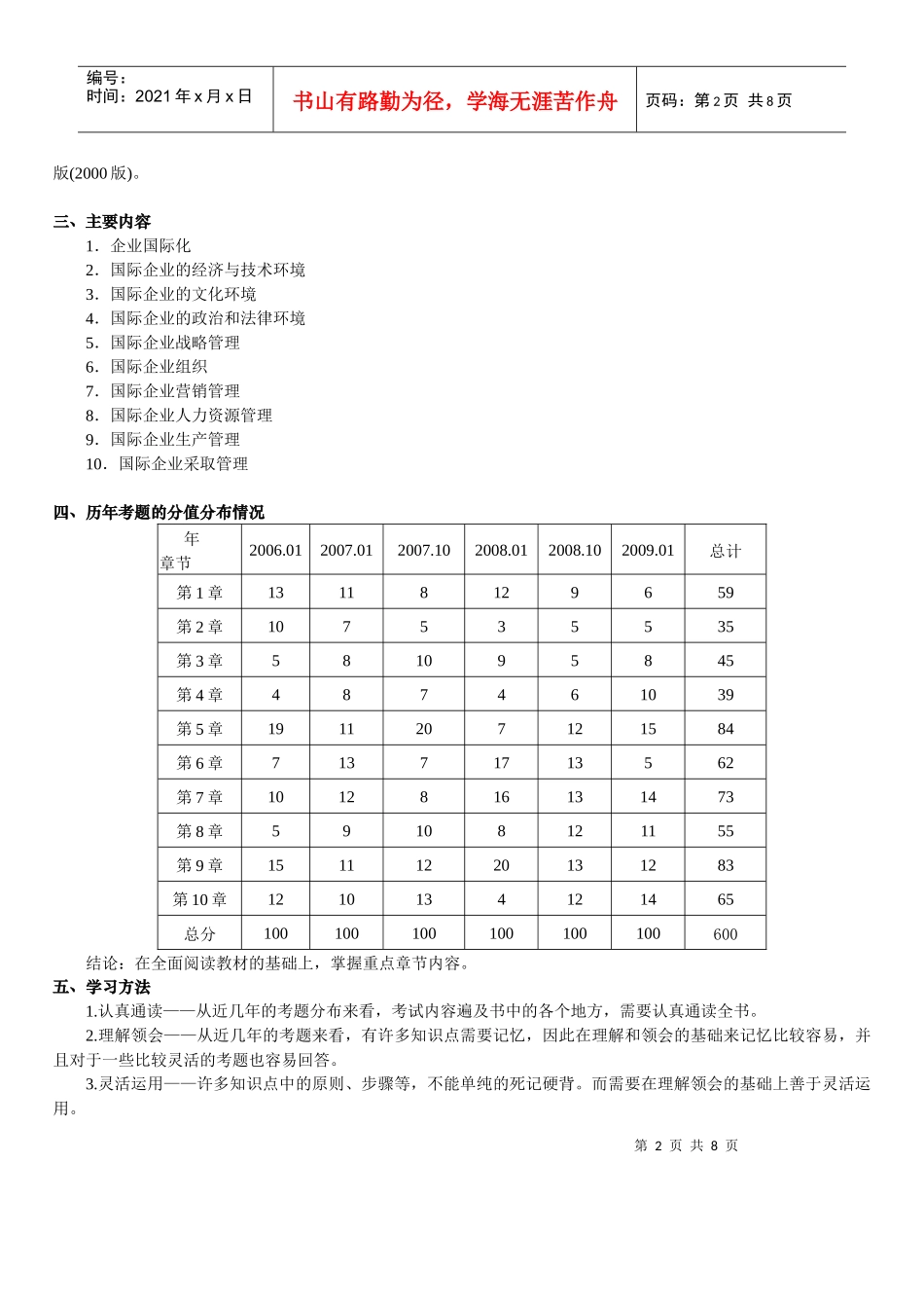XXXX年10月自考《国际企业管理》串讲_第2页