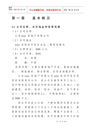 XXX可行性研究方案