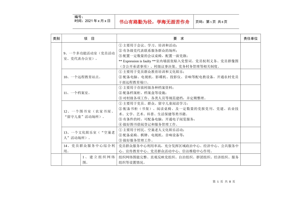 XXXX年度全县党的基层组织建设工作考核评价项目(村党组织)_第2页
