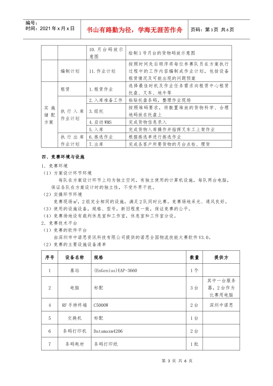 XXXX福建省物流竞赛规程XXXX0305_第3页
