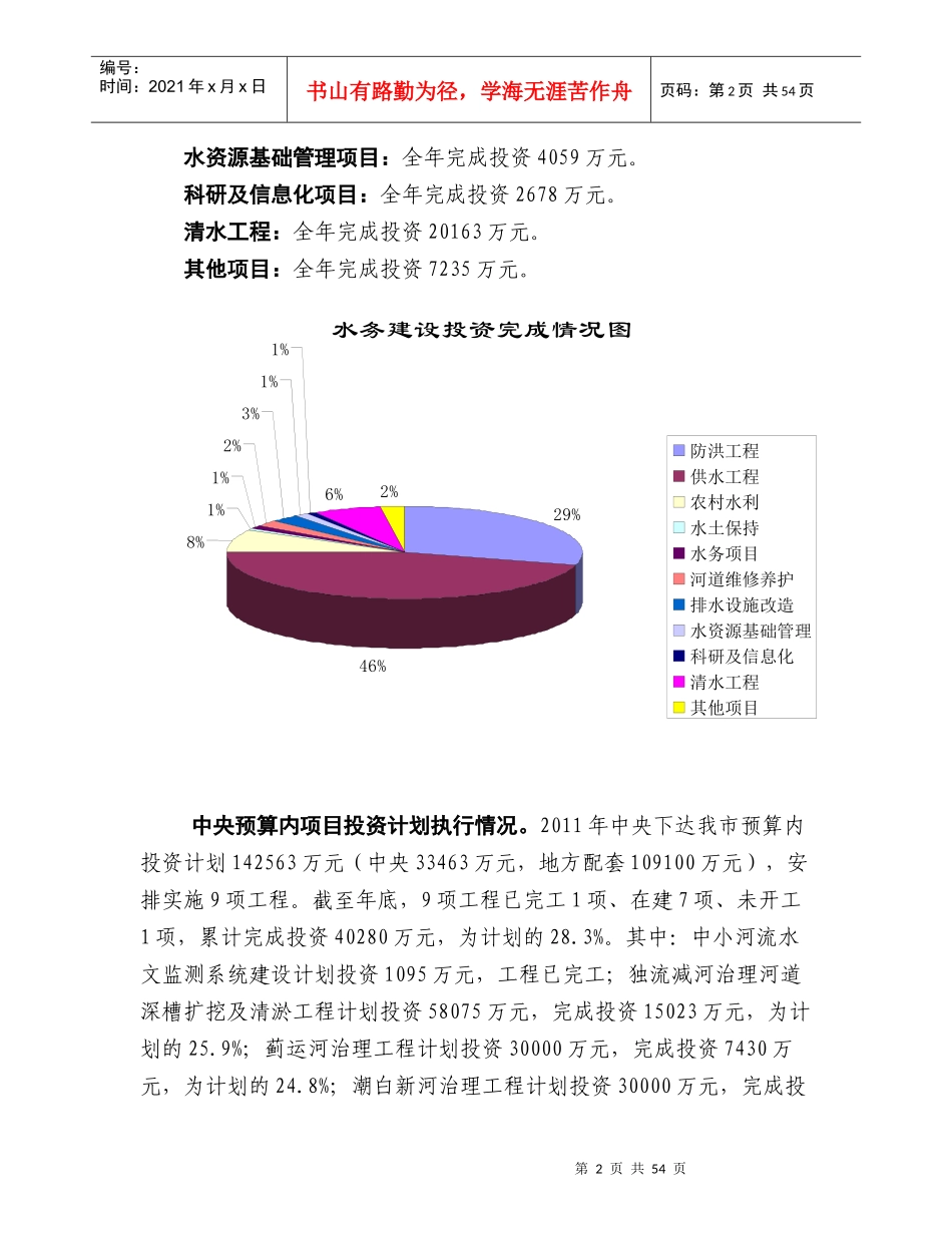 XXXX年天津水务发展统计公报_第2页