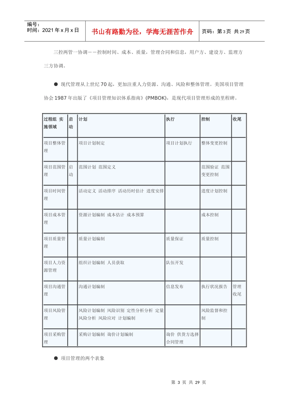 XXXX年软考信息系统集成项目经理学习笔记_第3页