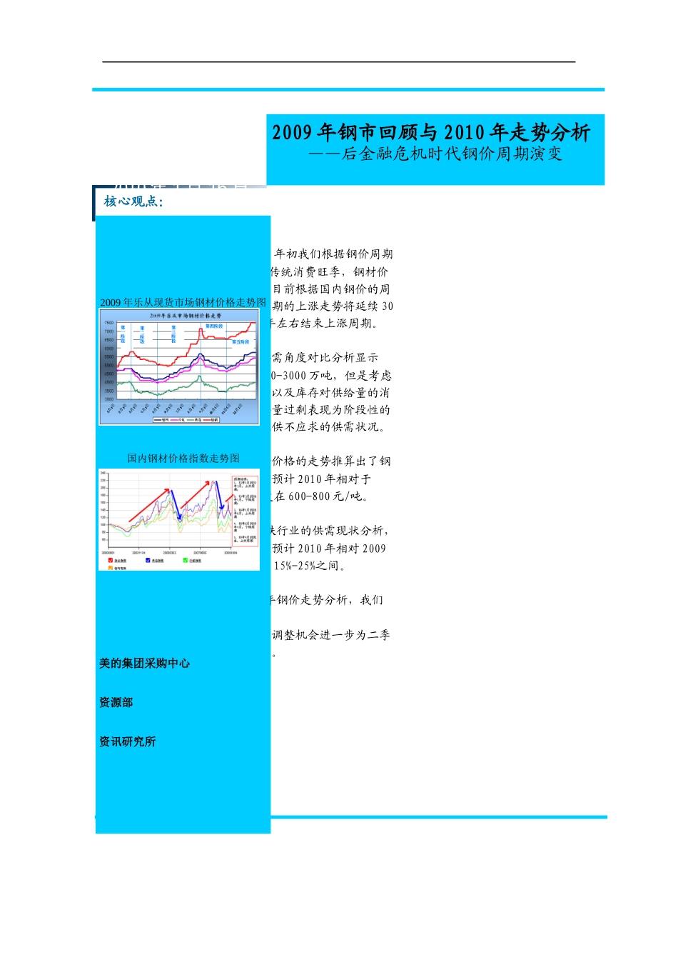 XXXX年钢材行情走势预测及采购策略报告(doc 51)_第1页