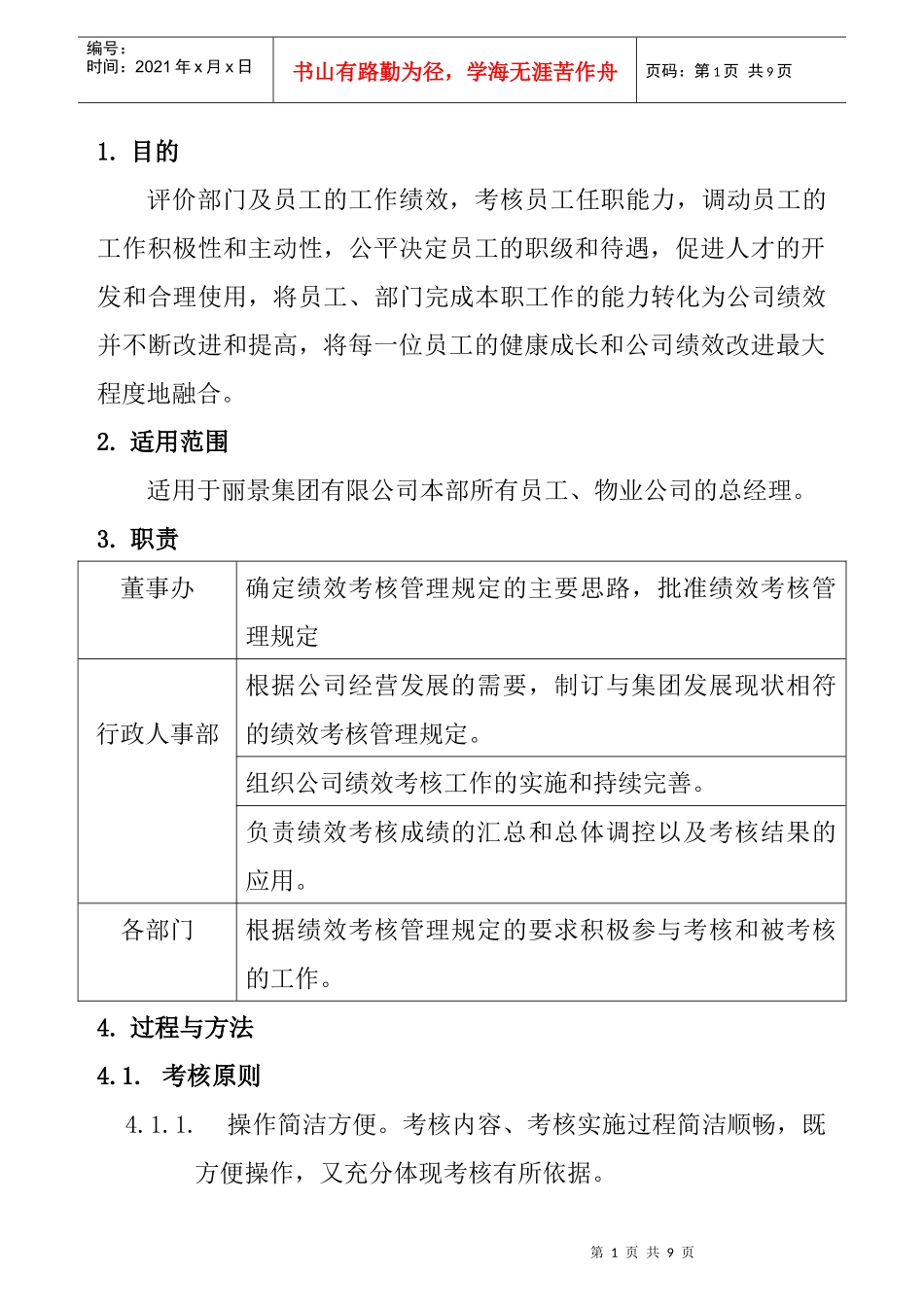 XX地产公司员工月度绩效考核管理办法_第1页