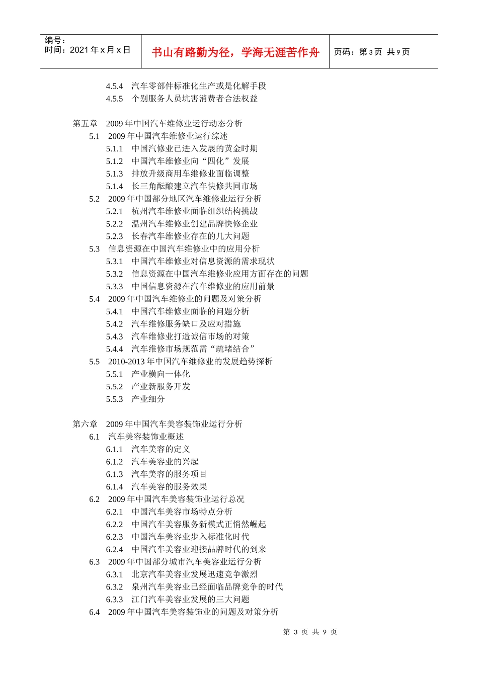 XXXX-XXXX年中国汽车服务业前景预测及投资咨询报告_第3页
