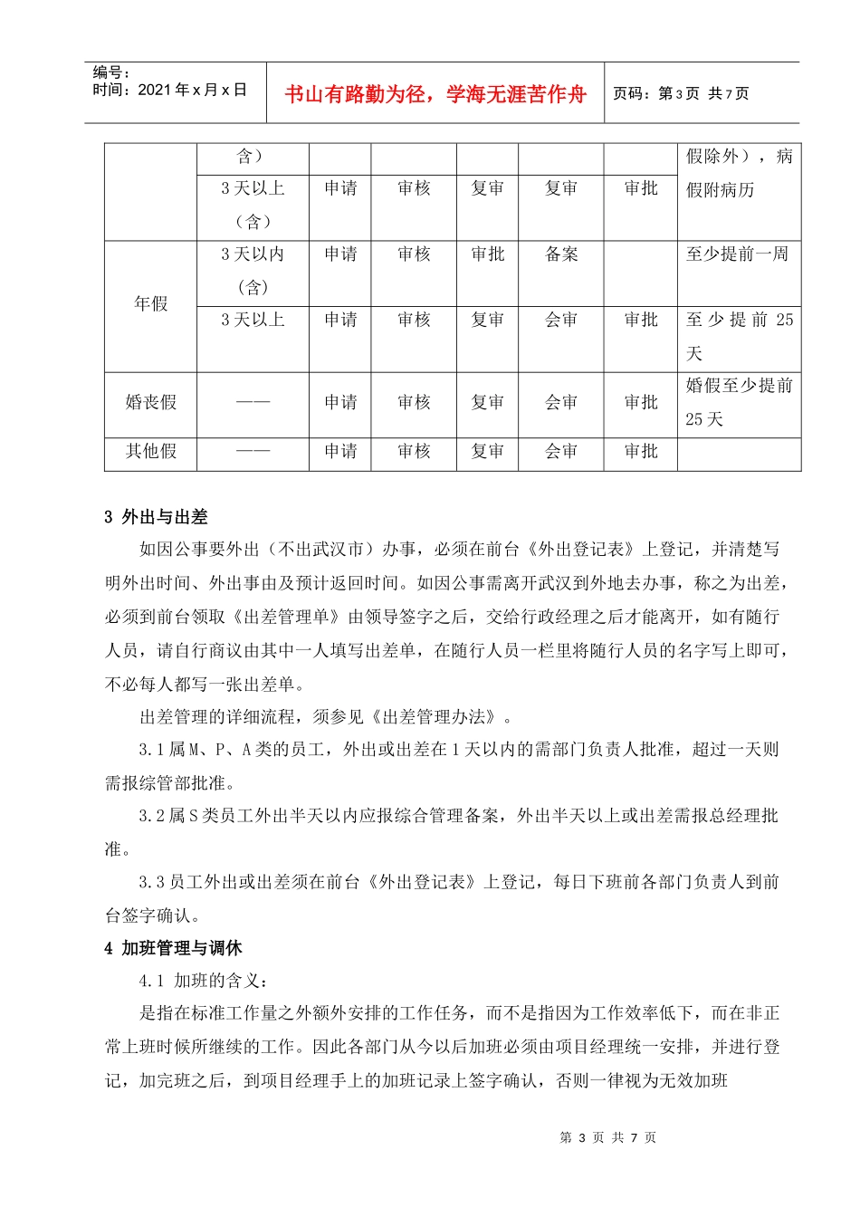 XXX公司考勤管理制度0511版本_第3页