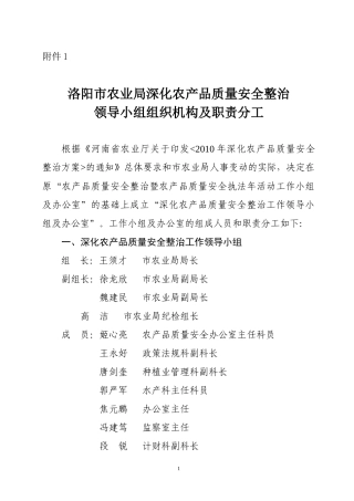 XXXX年深化农产品质量安全整治方案