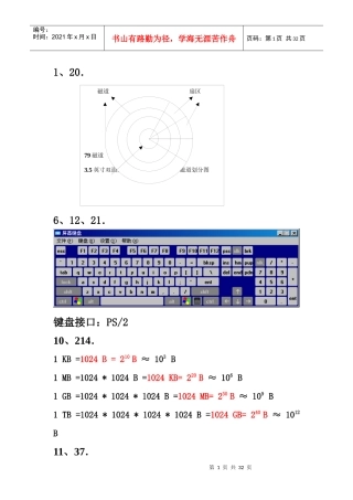 XXXX年计算机冲刺班投影讲稿