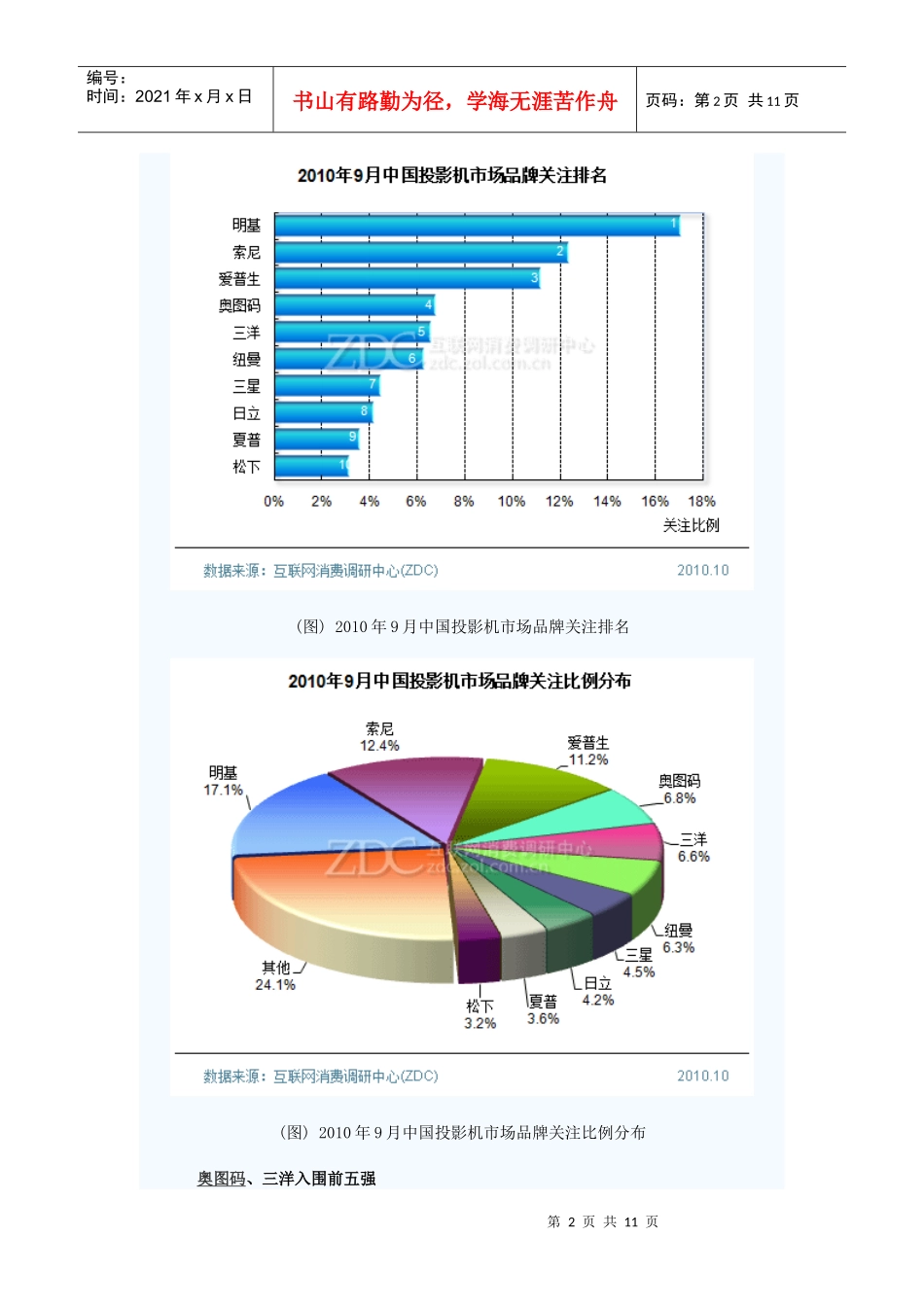 XXXX年9月中国投影机市场分析报告_第2页