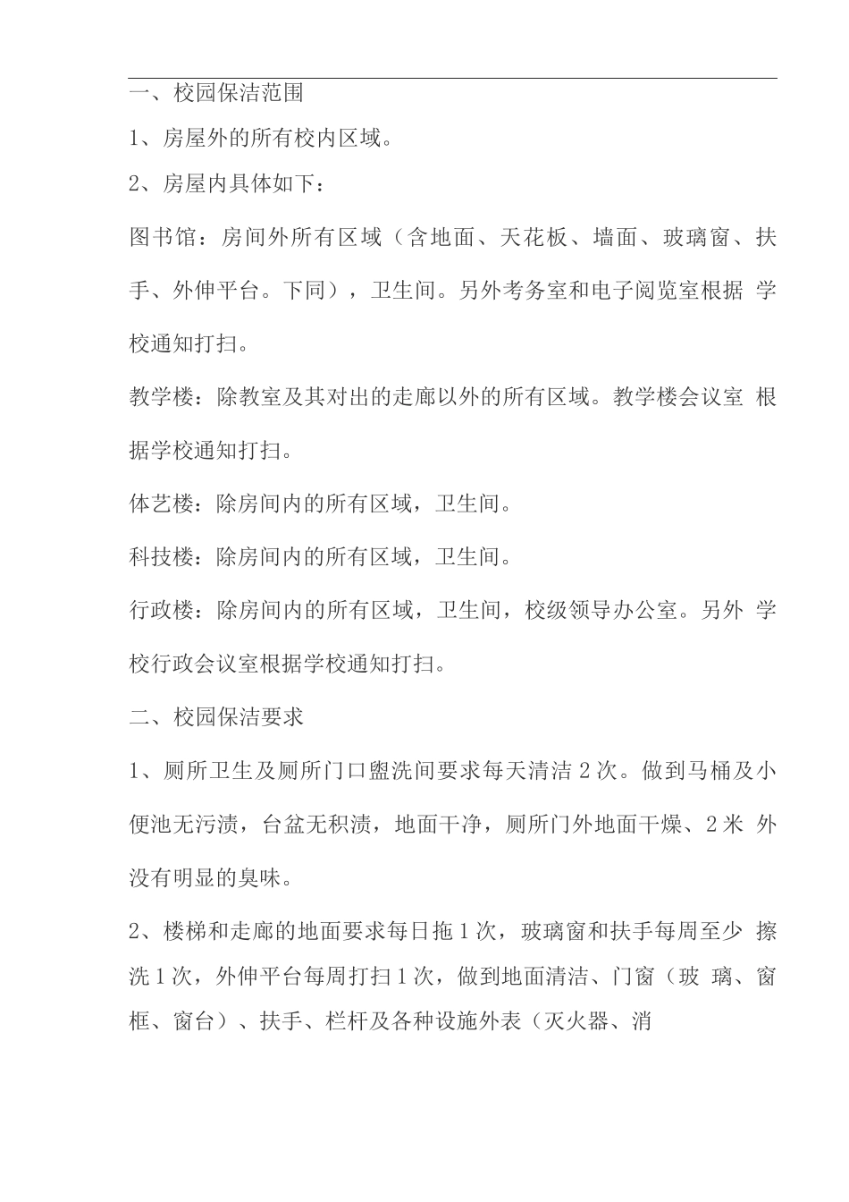 保洁合同模板范文_第1页