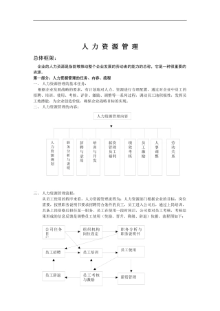 XX公司人力资源管理实例