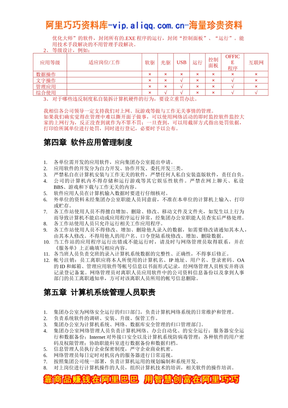 XXX集团公司计算机网络及通讯管理制度（草稿）(DOC 4)_第2页