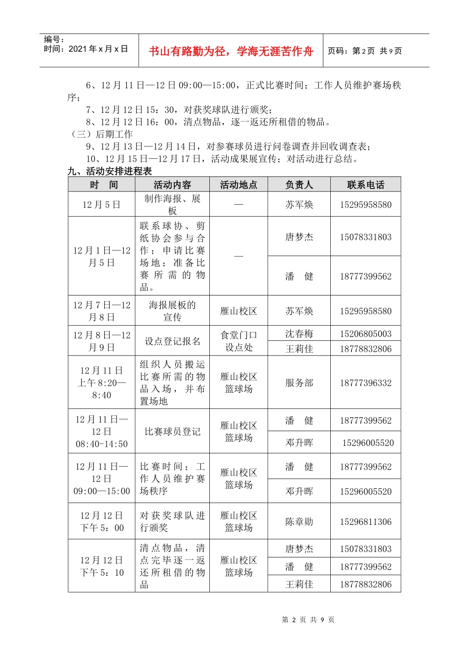 XXXX年青协杯三人篮球赛策划书_第3页