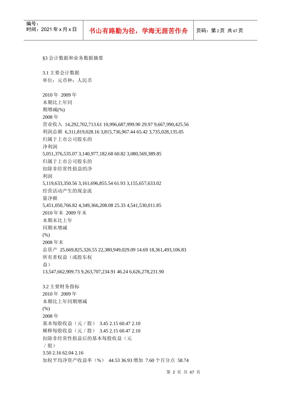 XXXX内蒙古伊泰煤炭股份有限公司年度报告_第2页