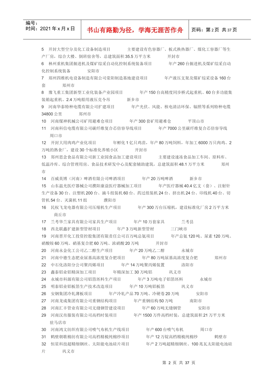 XXXX河南重点项目_第2页