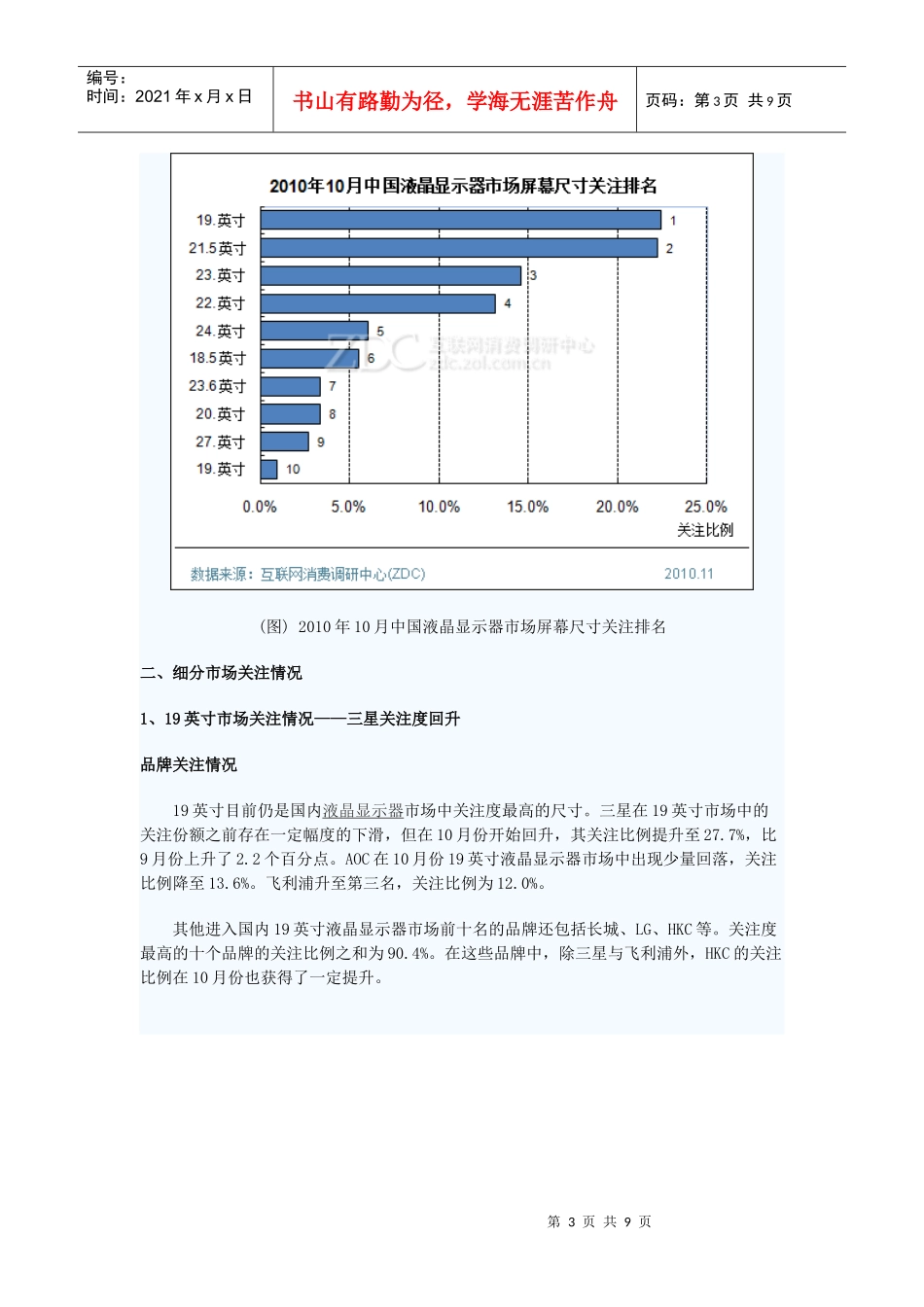 XXXX年10月中国液晶显示器市场分析报告_第3页