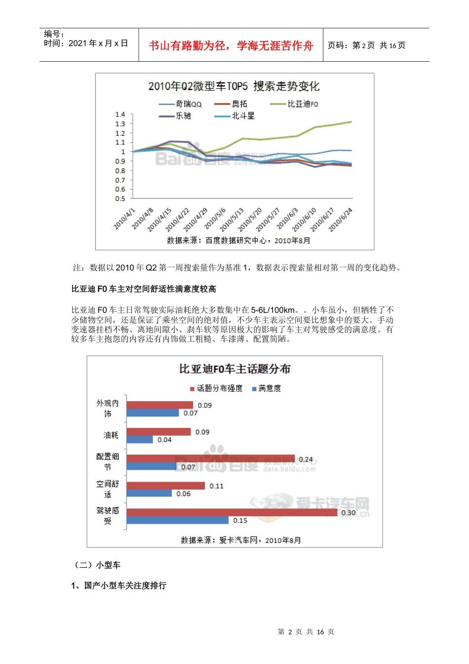 XXXX年1-8月中国汽车市场各车型分析报告_第2页