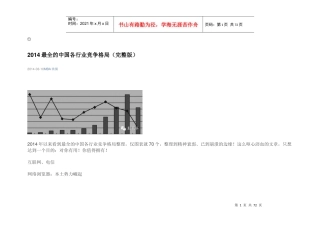 XXXX行业竞争格局