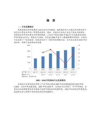 XXXX年乳制品行业分析报告