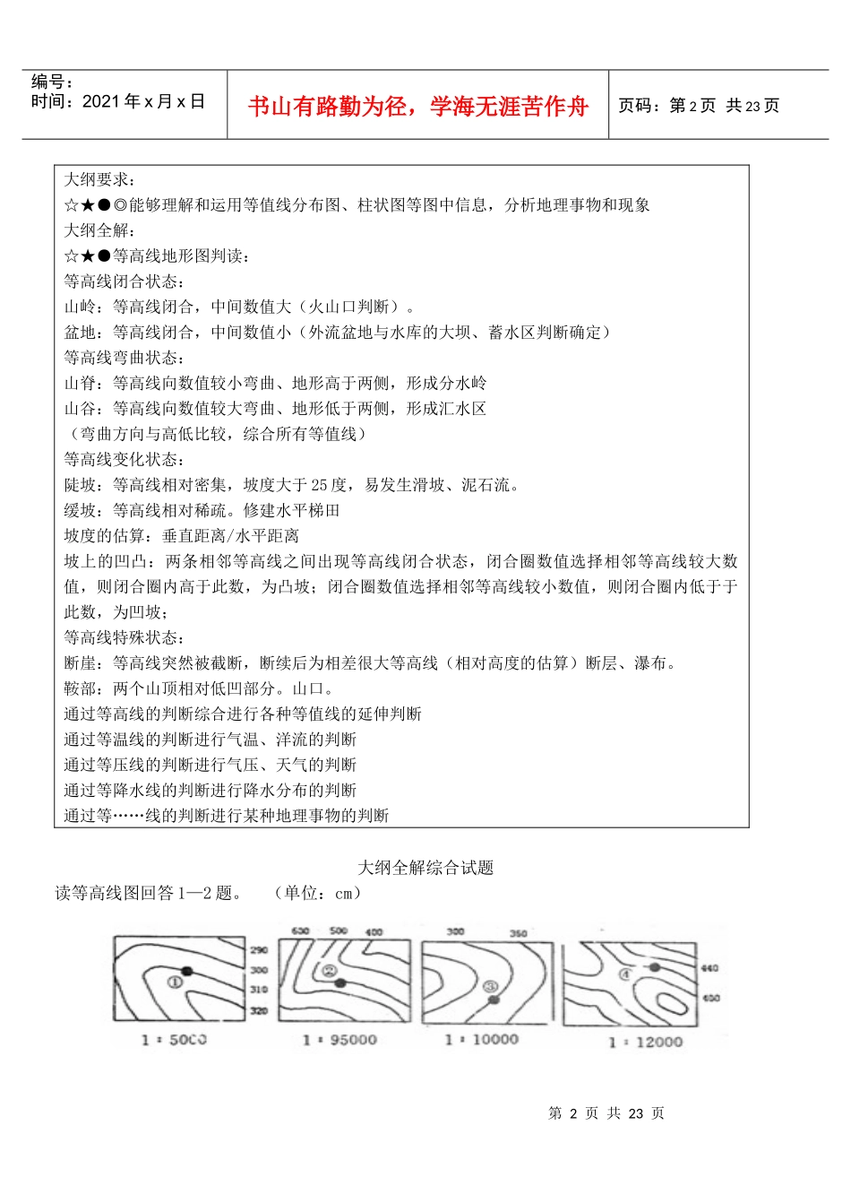 XXXX高考地理冲刺班讲稿总论_第2页