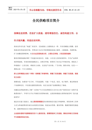XXXX全民供略项目简介设计稿