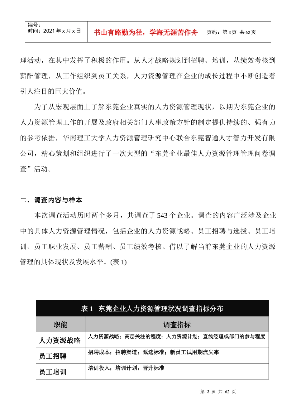 XXXX东莞企业人力资源调查报告_第3页