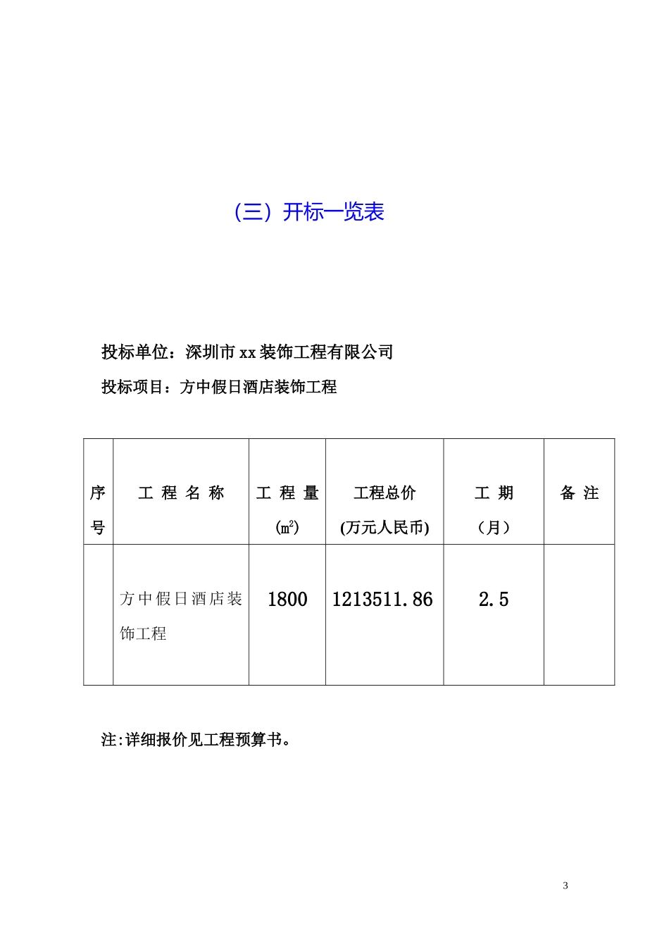 XX假日酒店装饰工程标书77(1)_第3页