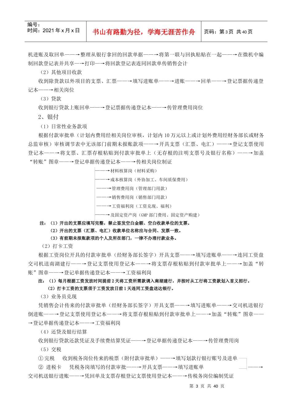 XXXX年某制造厂财务管理经典工作流程_第3页