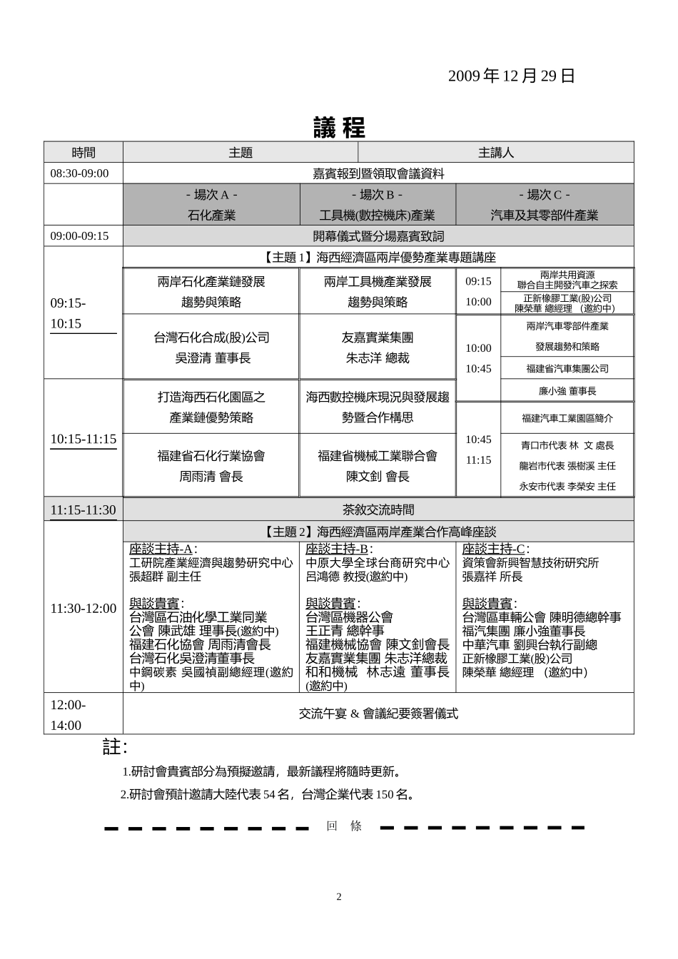 XXXX海西产业发展及交流研讨会_第2页