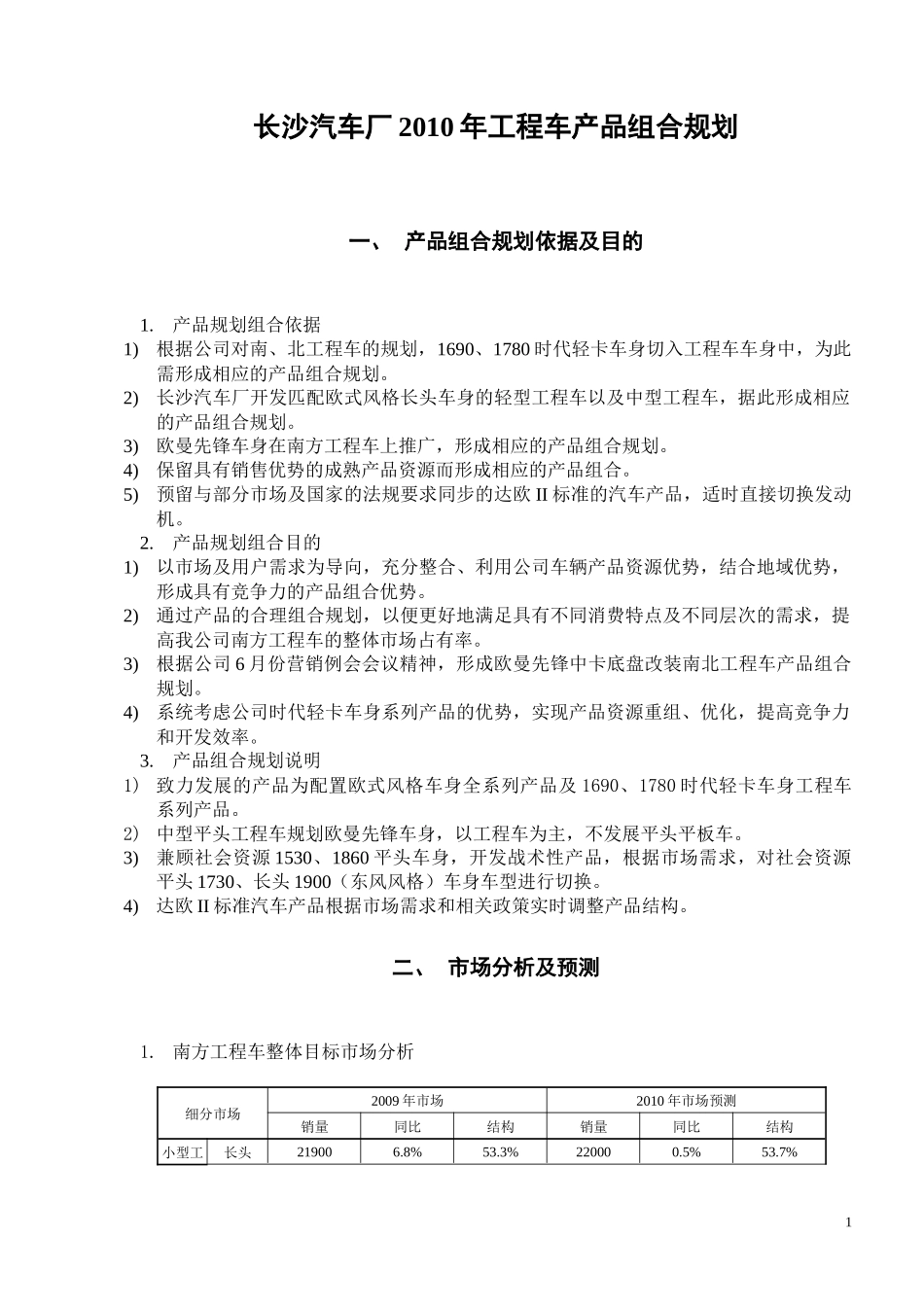 XXXX年福田南方工程车产品组合与分析(新)_第2页