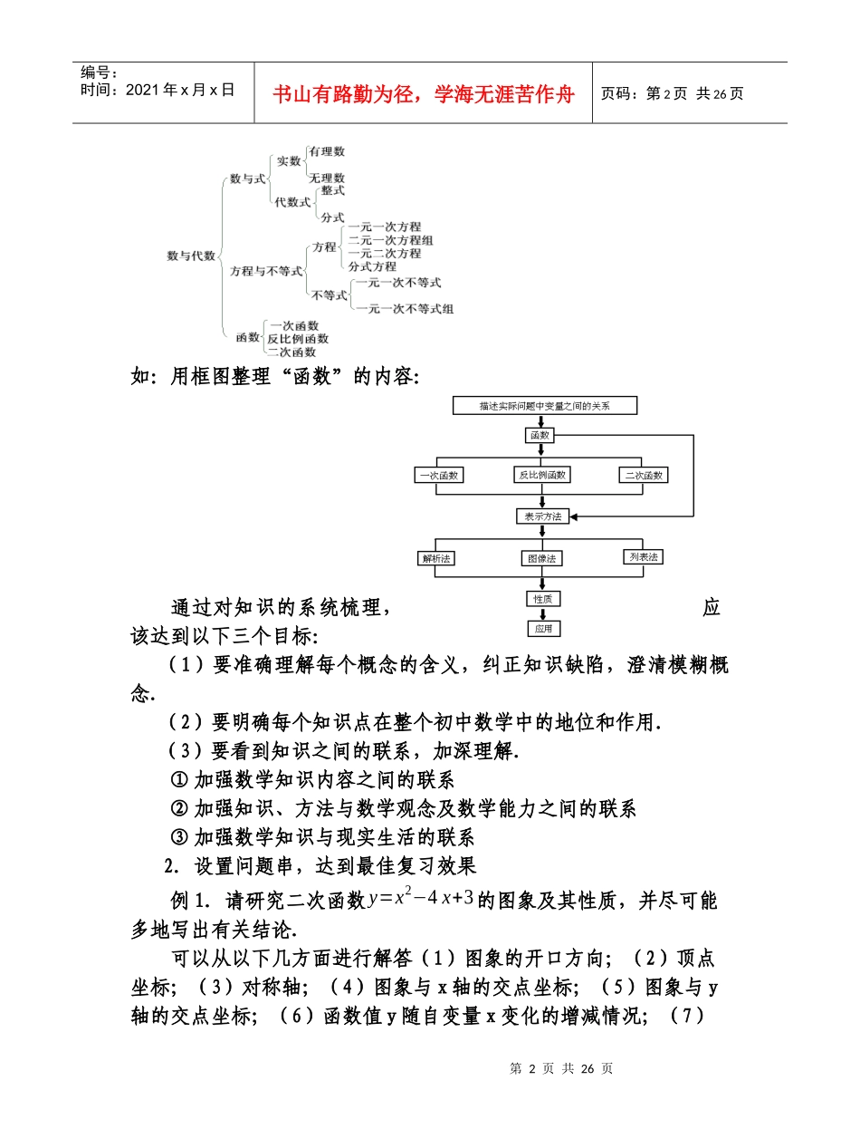 XXXX年初中数学考试热点评析及复习策略探讨_第2页