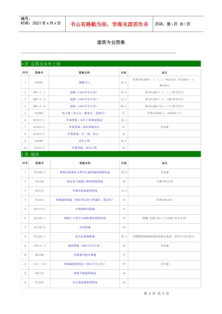 XXXX建筑专业图集