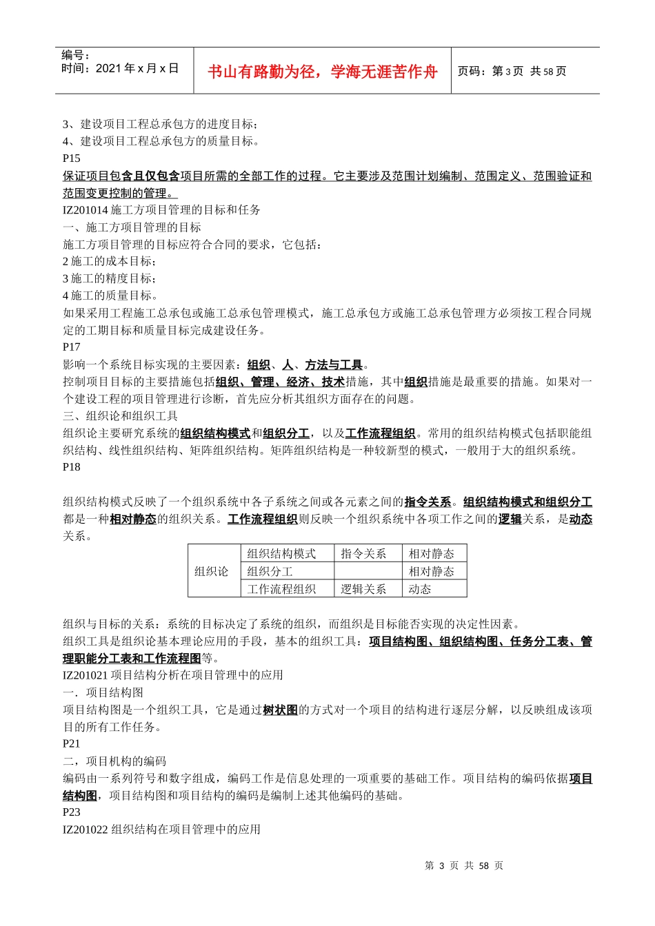 XXXX一级建造师项目管理重点精华总结-肖国祥_第3页