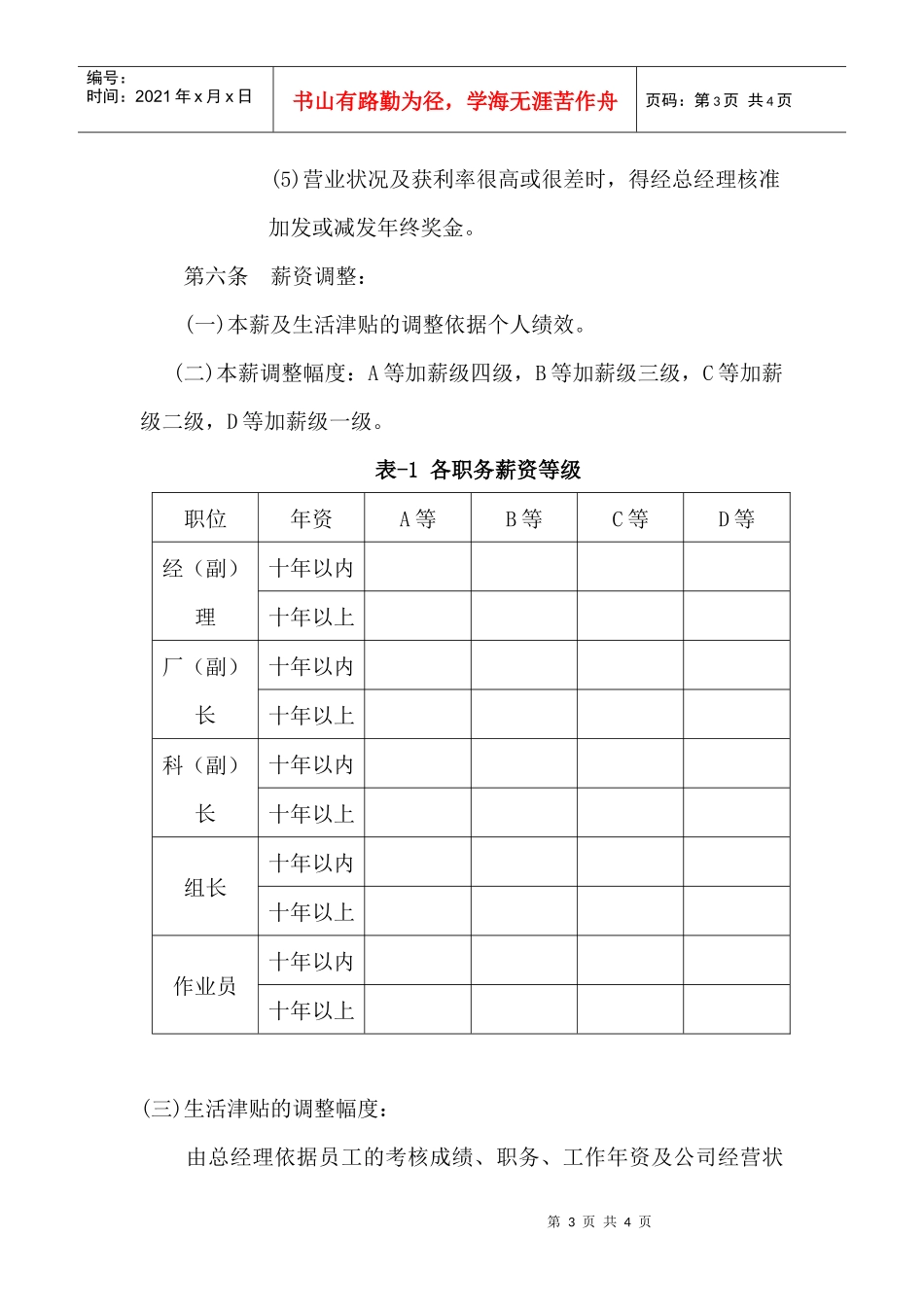 xx公司薪酬管理章程_第3页