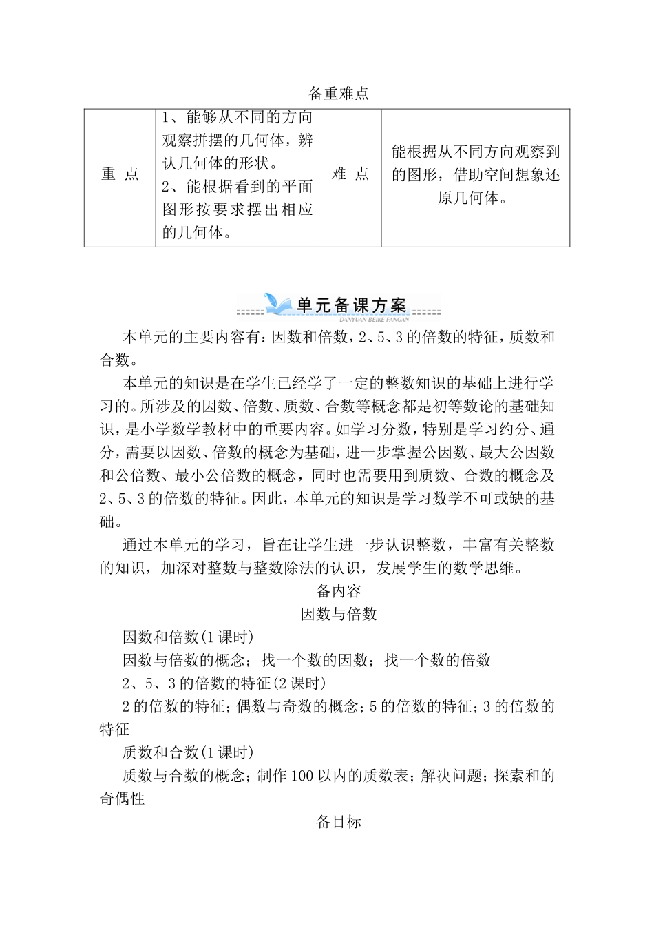 第一单元观察物体测试题_第2页