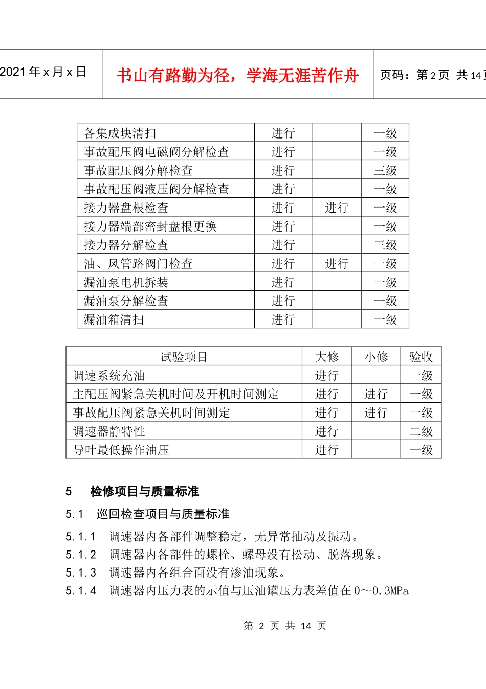 WDT-150型调速器调速系统检修规程_第2页