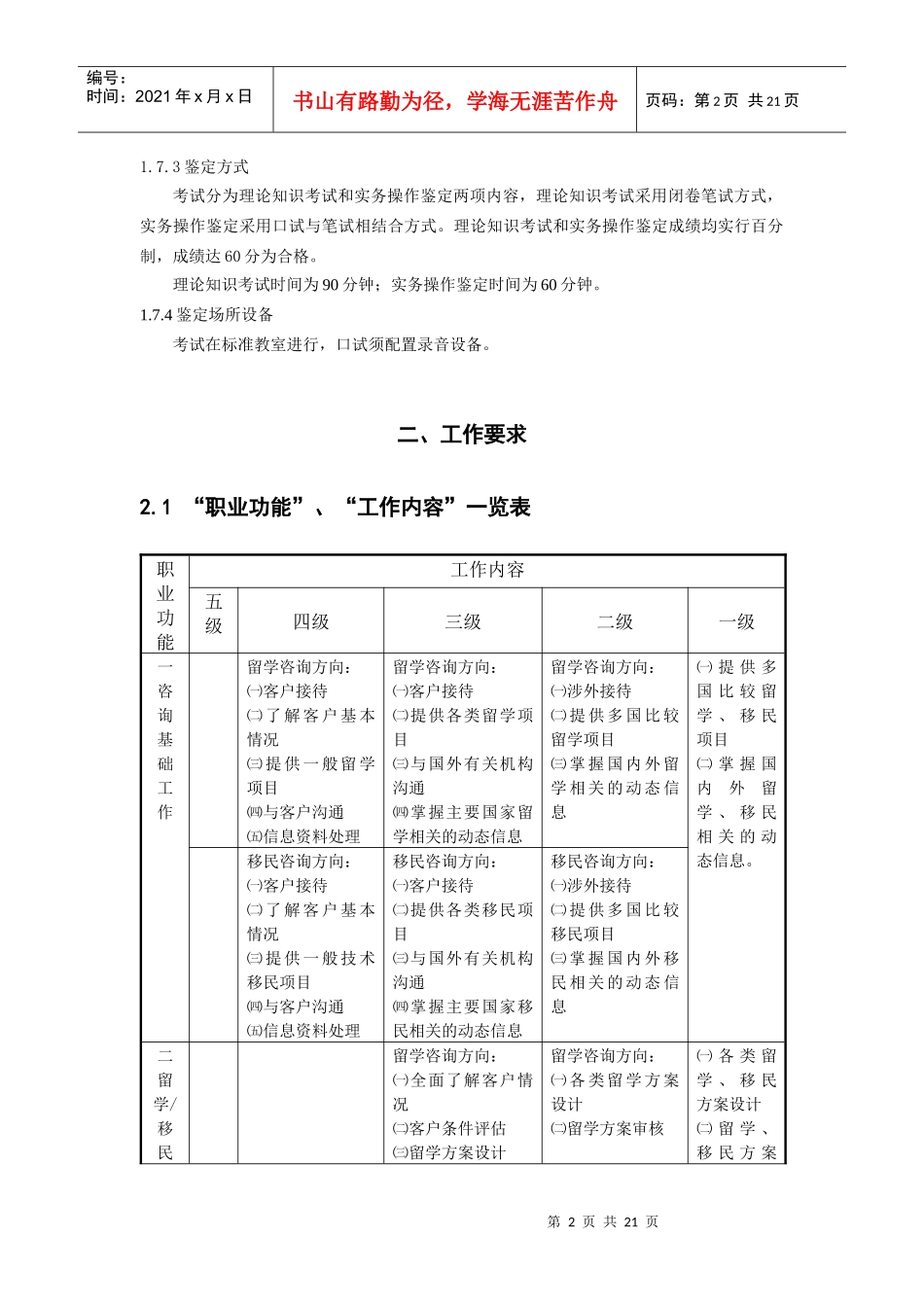 q留学移民咨询师职业标准_第2页