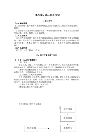 PVC管施工组织设计