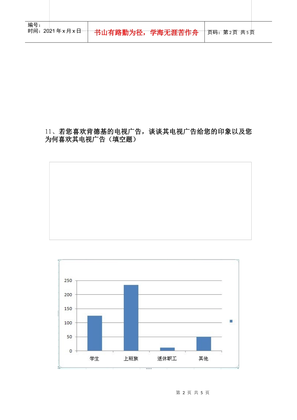 KFC肯德基---调查问卷及建议书_第2页