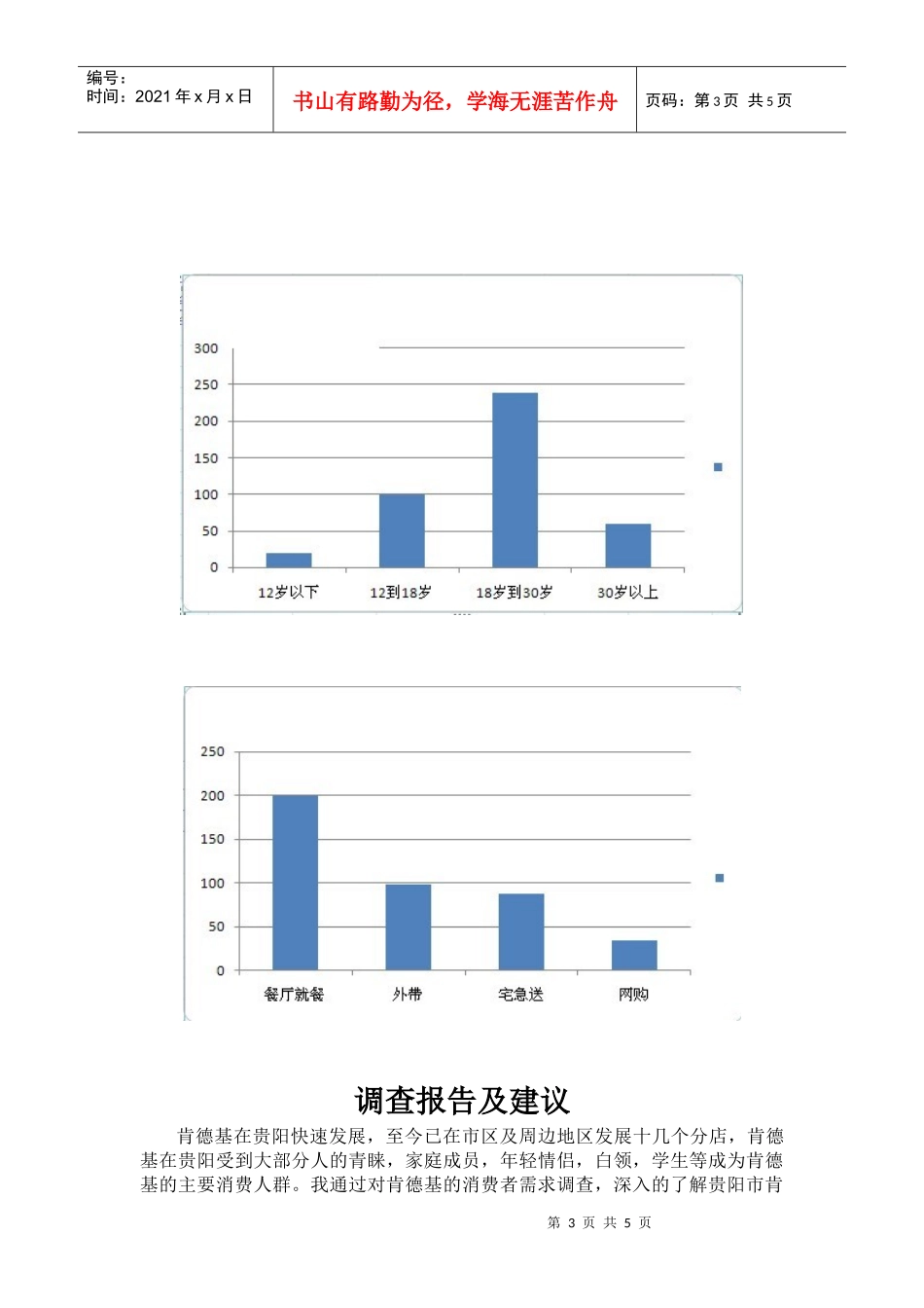 KFC肯德基---调查问卷及建议书_第3页