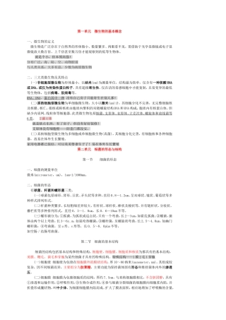 第一单元微生物的基本概念测试题