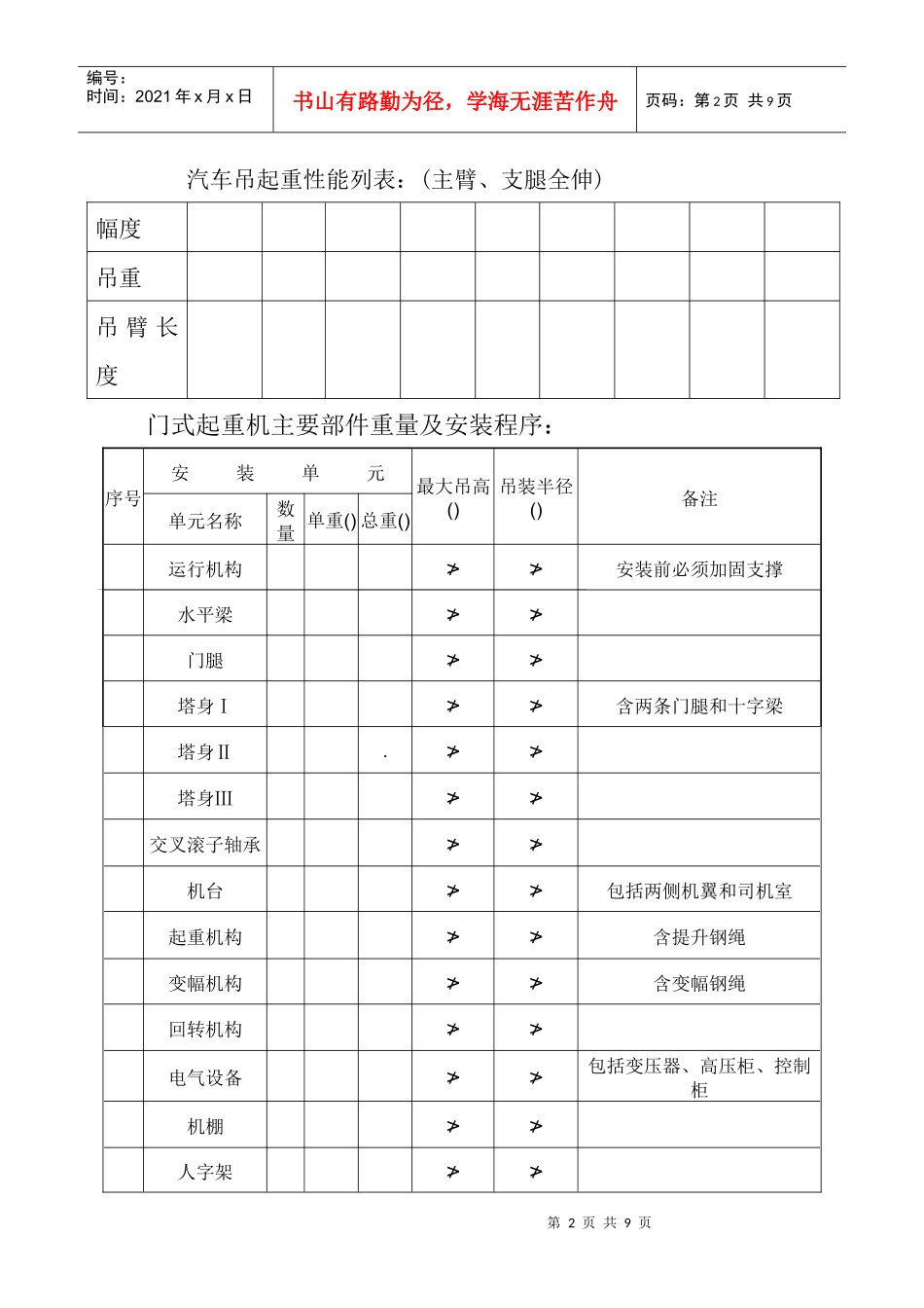MQ600B-10T30T门机安装施工组织设计方案_第2页