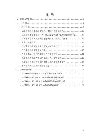 ICT项目行业分析和市场分析(PDF47页)