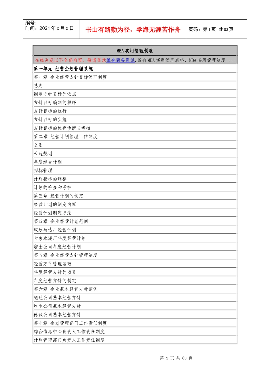 MBA实用管理制度_第1页